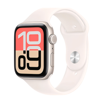 Apple Watch SE 3 44 mm, Starlight Aluminum Light Blush Sport Band M/L